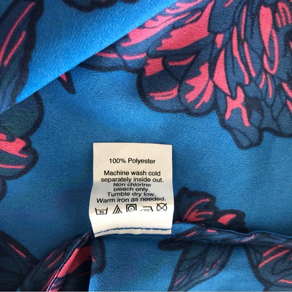 J CREW Factory Blue & Pink Floral Racerback Camisole/Tank Top - Picture 7 of 9